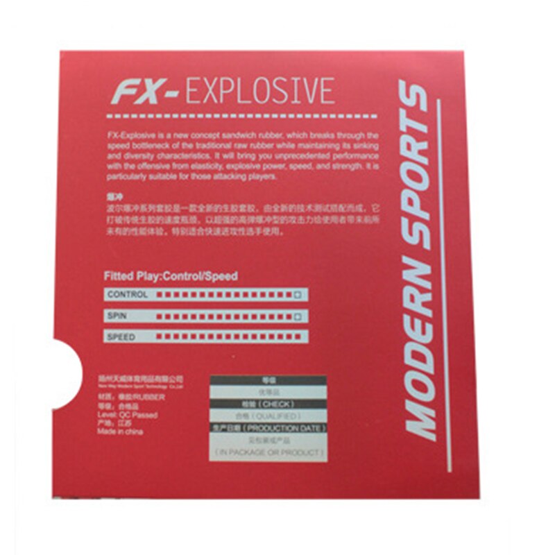 Table Tennis Bat Racket Rubber Pad Fx Series Red Black Ping Pong Racket Pro Rubber Ping Pong Accessory 16 Speed