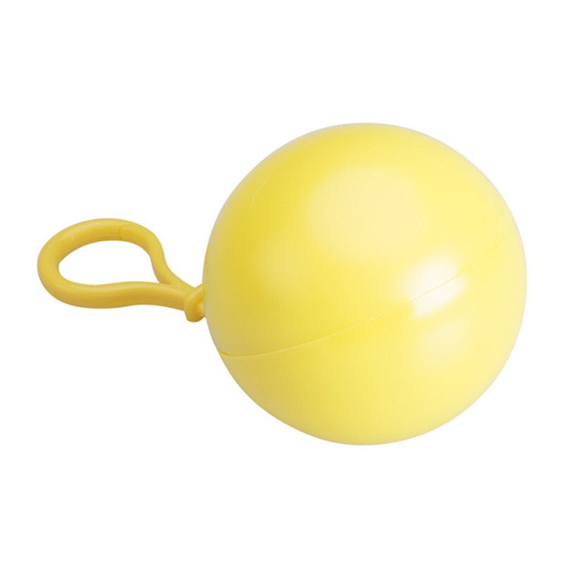 Chubasquero Unisex impermeable bola impermeable desechable portátil impermeable Poncho llavero #2h29: Color amarillo