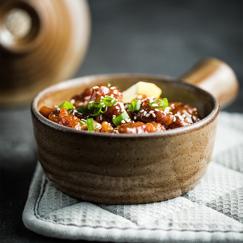 Japanese style casserole stew pot stoneware microwave oven small pot household claypot rice high temperature soup pot h