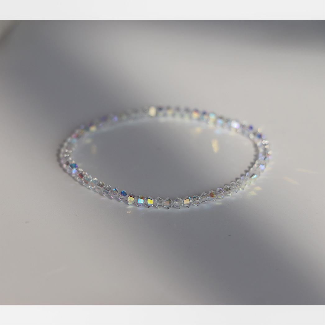 Francês romântico azul cristal concha borlas pulseira para mulheres luxo y2k bling pulseira especiarias meninas requintado jóias presente: BANHADO EM PRATA