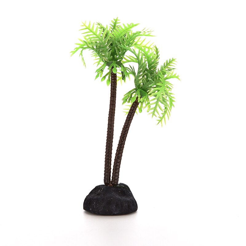 Plastic Aquarium Artificial Coconut Trees Fish Tank Plants Ornament Decoration rtificial Water Plants Lanscaping