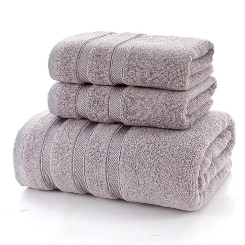 Zhuo  mo 100%  bambus fiber badehåndkle til voksne 4 farger 70 * 140/35*75cm håndkle dårlig stort tykt absorberende antibakterielt: Grå / 1 badehåndkle 70 x 140cm