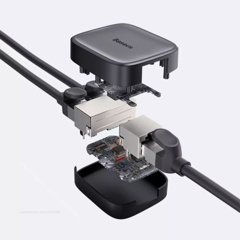 Xiaomi nettverksforlenger metall utvide nettverksport 100 måler signal stabil overføringe 2 alternativer svart