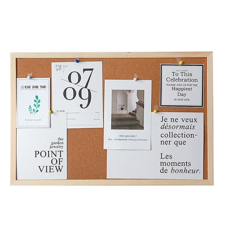 Decorative Board With Frame Cork Board Message Board Household Photo Wall Background Board