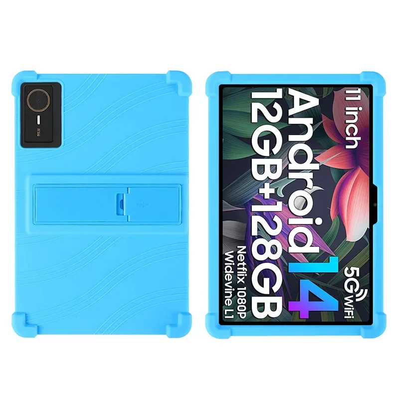 For Tecno MegaPad 11 10.95-inch Tablet with Multi-Angle Adjustable Stand Kid-Friendly Shockproof Case: Sky Blue