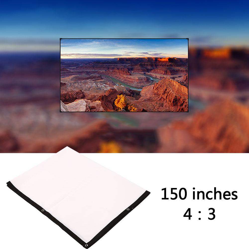 Amzdeal Portable 150 pouces 4:3 projecteur blanc écran de Projection pour HD projecteur Home Cinema cinéma film partie intérieure extérieure