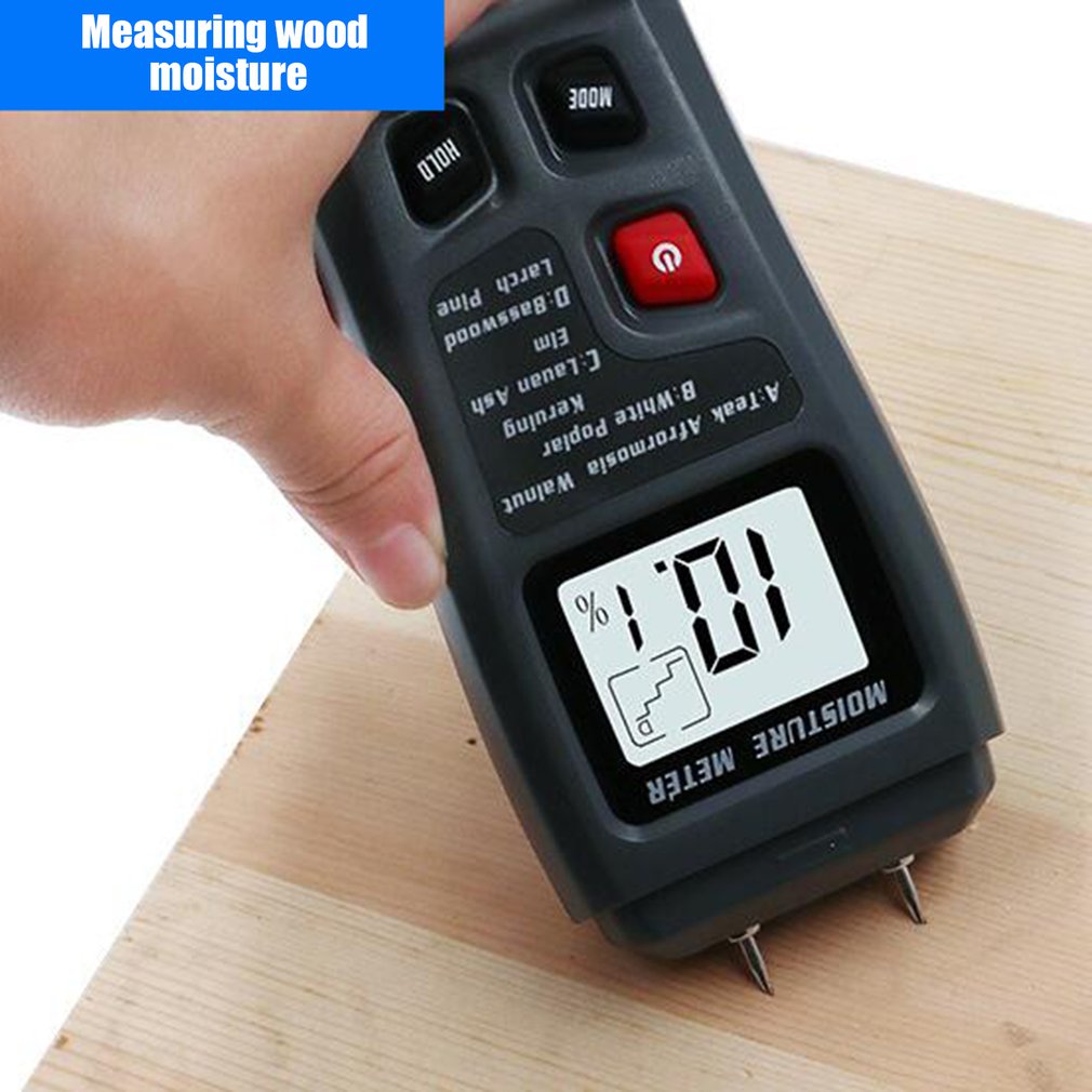 Testeur d'humidité du bois, humidimètre de sol en bois, Carton de mesure d'humidité, humidimètre