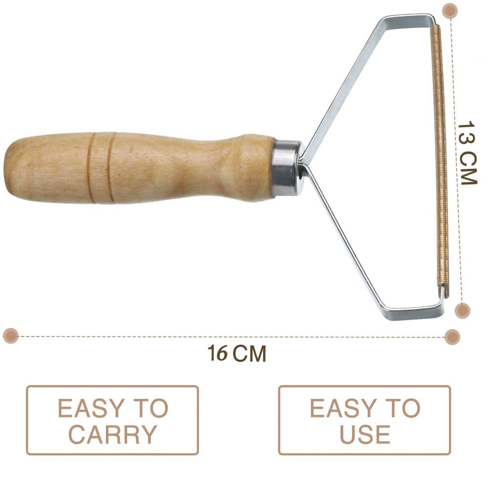 Portable Lint Ball Remover for Clothes Power Free Fluff Removing Roller Fuzz Fabric Shaver Reusable Travel Wood Lint Roller Tool