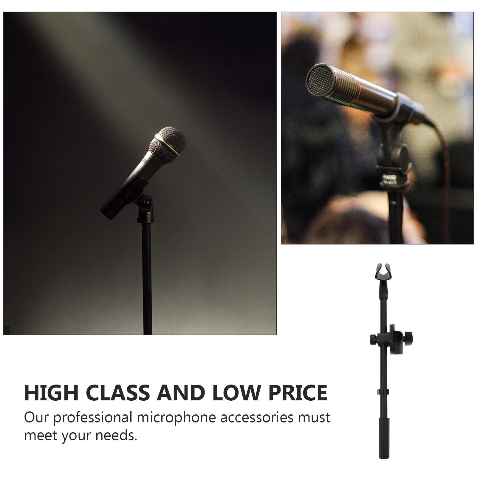 1set Microphone Stand Boom Arm Mic Tilting Rotating Boom Arm for Podium Home
