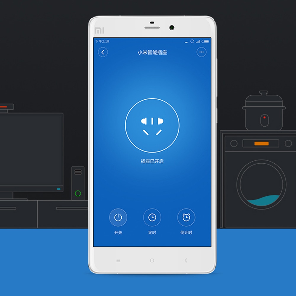 Xiaomi smart socket stik grundlæggende wifi trådløs fjernbetjening socket adapter tænd og sluk med telefonen