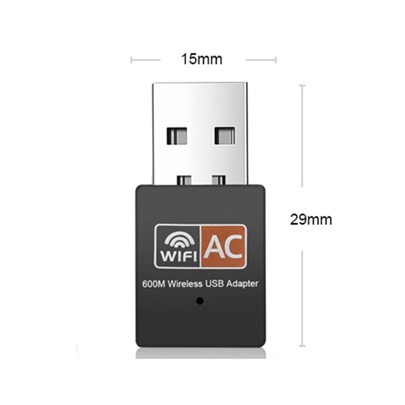 Kebidu 600 mbps usb wifi adaptador 2.4 ghz 5 ghz antena wi-fi banda dupla 802.11b/n/g/ac mini receptor de placa de rede do computador sem fio