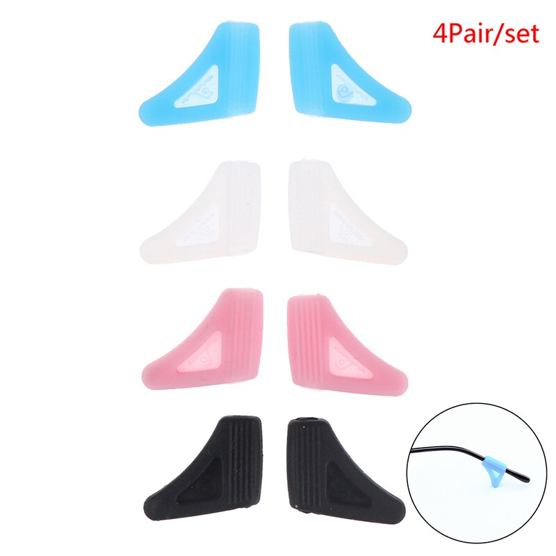 4 paires anti-dérapant oreille crochet porte-lunettes lunettes couleur unie Grip Temple pointe support pour enfants lunettes de soleil lunettes de lecture