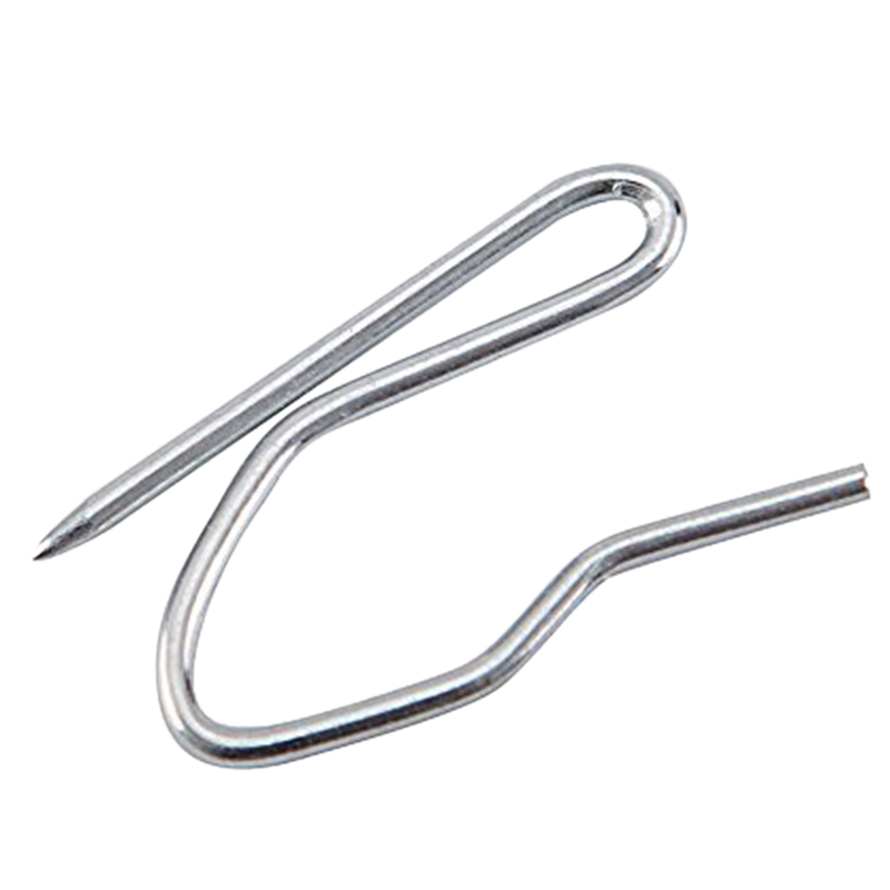 100 Pack Metal Curtain Hooks Drapery Hook Pins with Clear Box for Window Curtain, Door Curtain and Shower Curtain