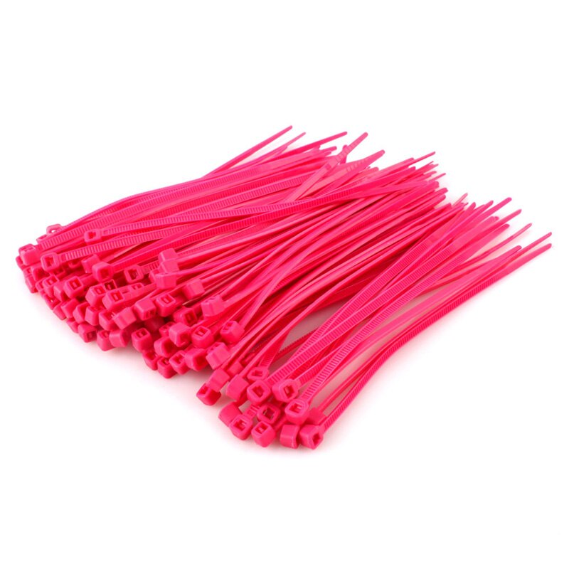 100Pcs Gemengde Kleur Plastic Kabelbinders Riem Vastmaken Tie 102Mm X 2Mm Zip Tie Cable Tidy