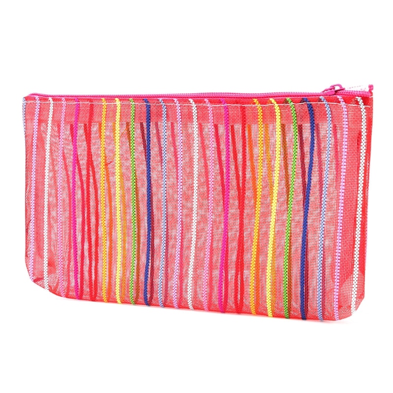 Couleur série fermeture éclair femmes en Nylon maille étui de maquillage sac cosmétique pochette ippertry organisateur sacs