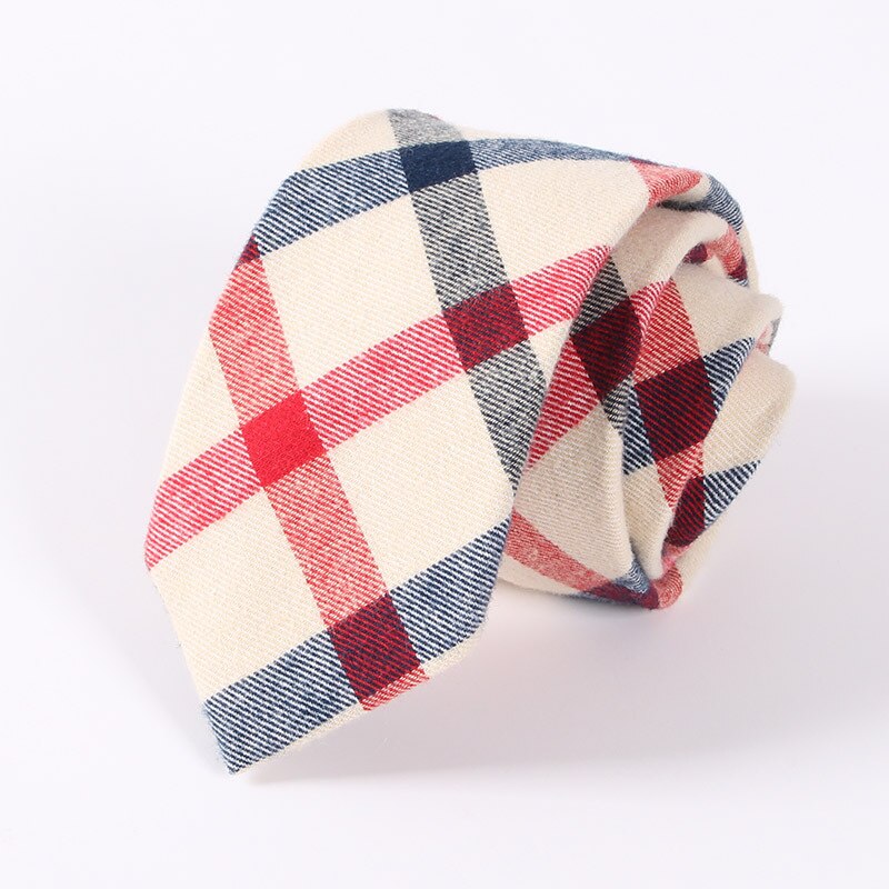 18 kleuren Mode 6.5 CM Breedte Katoen Tie Brand Gestreepte Plaid Stropdassen Voor Mannen Bruidegom Dassen Party Zakelijke Accessoires stropdas: CT021 C beige
