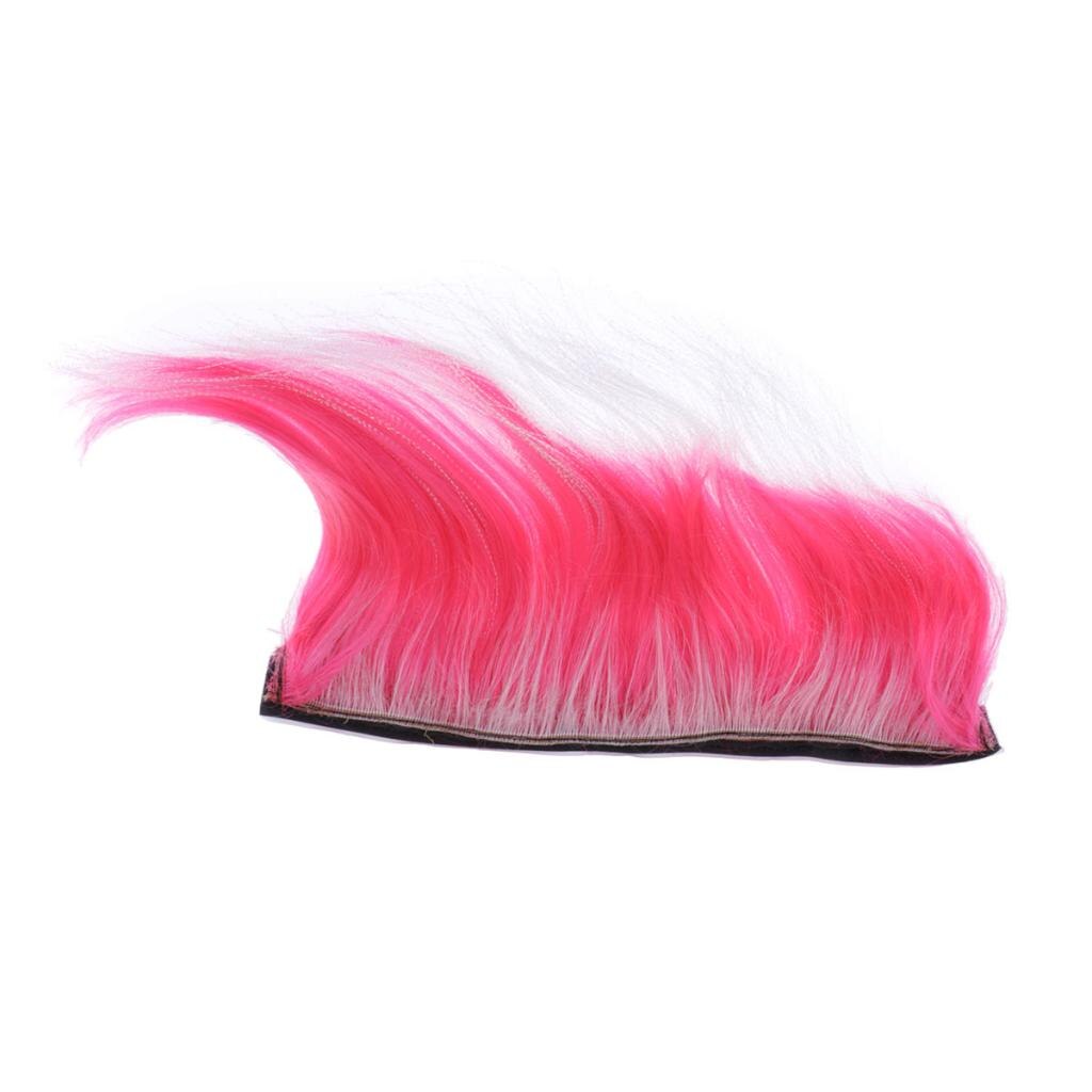 DIY Motorcycle Helmet Mohawk Hair Wig Cool Adhesive Helmet Hair For Cosplay Decoration Motorbike Helmet Accessaries 8 styles: Cherry red White
