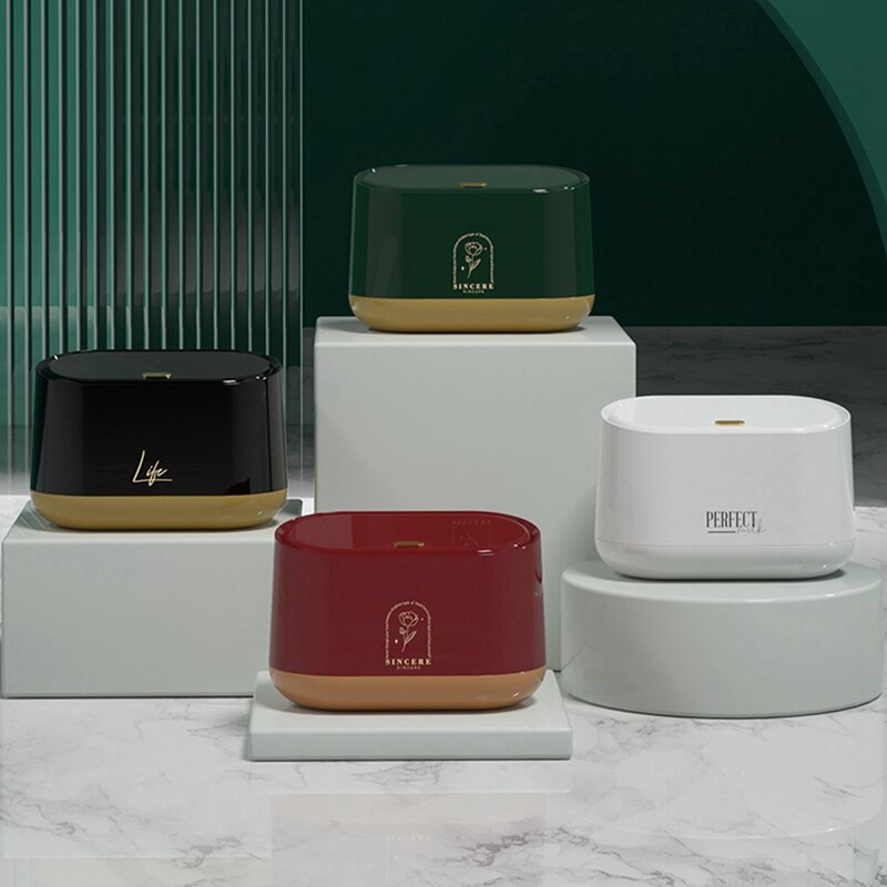 Kantoor Kaptafel Prullenbak Bureau Desktop Mini Bin Vuilnis Mand Emmer Kamer Kleine Smalle Deksel Vuilnisbak Prullenbak