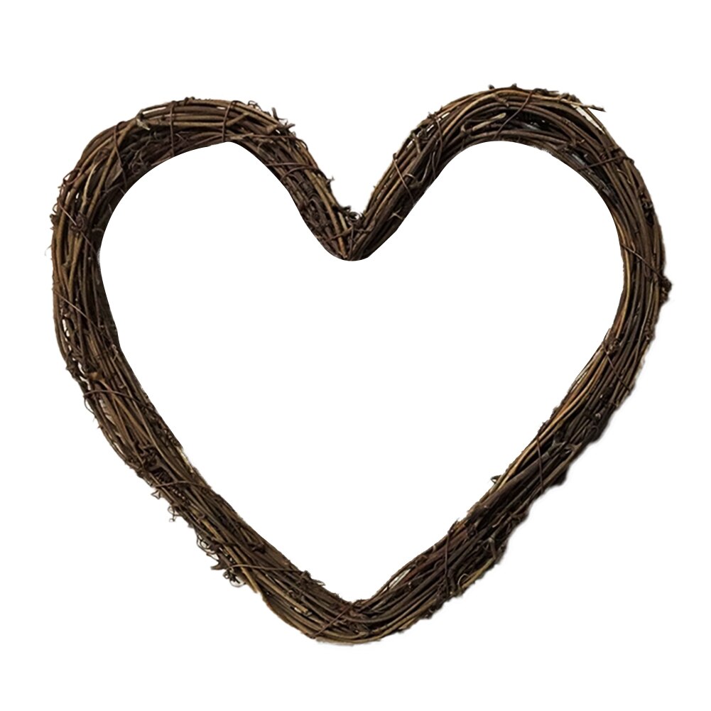 Rattan Vine Heart Shape DIY Wreath Garland Party Christmas Window Decoration