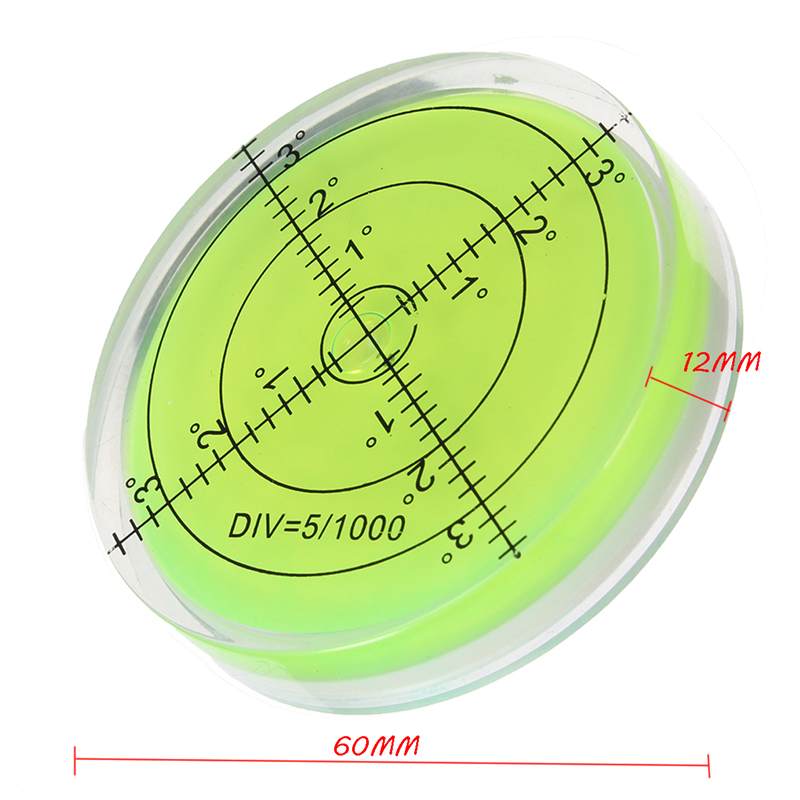 Daniu 60mm grote waterpas met cirkelvormige meetpunten voor het waterpas stellen van het camerastatief