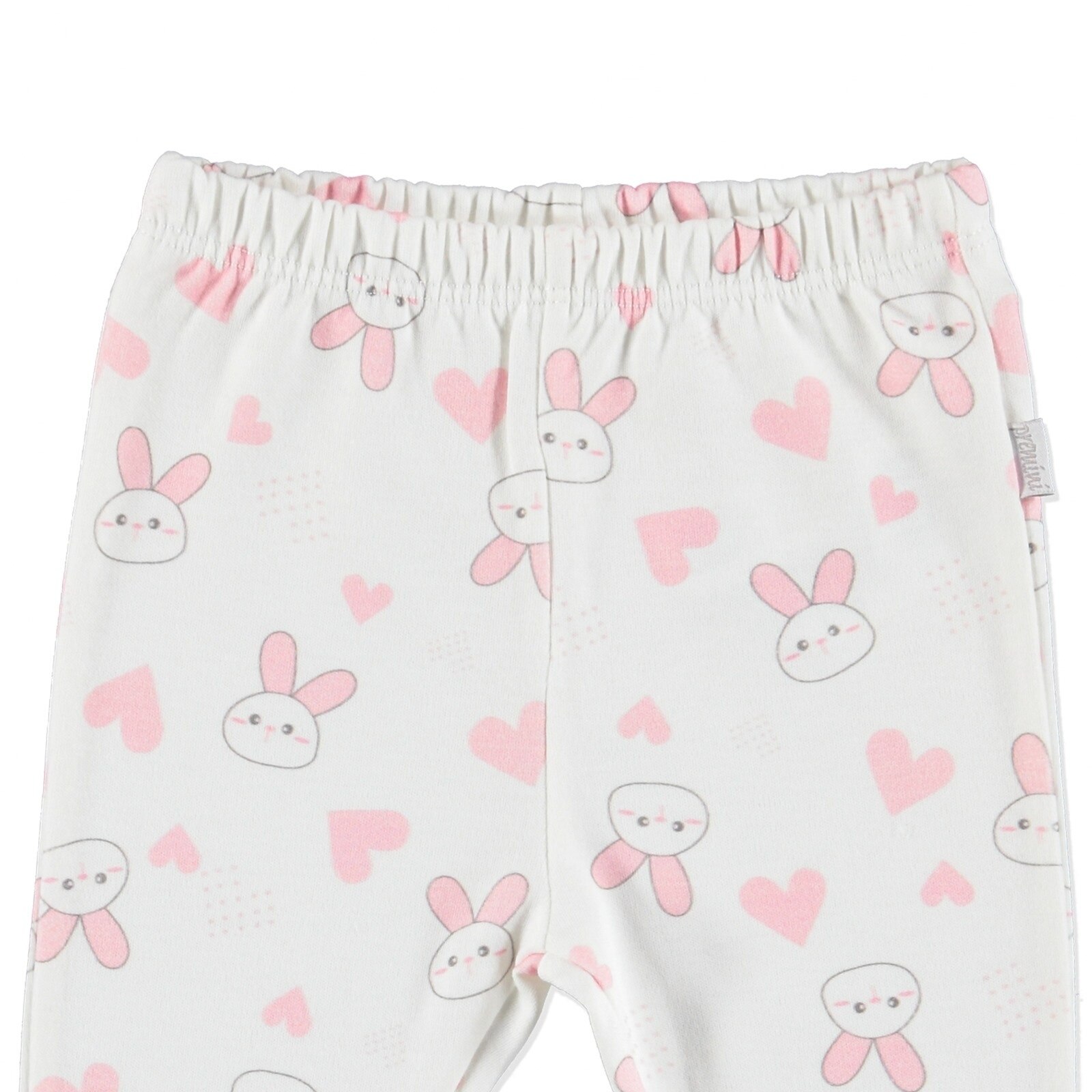 Ebebek Premini Hearted Konijn Biologische Baby Footed Broek