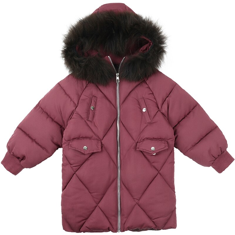 Mädchen Winter Feste Tasche Mäntel freundlicher Parkas Gepolsterte Baumwolle ist hingefallen Kapuze Jacke Mädchen Lange Warme Outfit 5 6 7 8 9 10 11 12 jahre