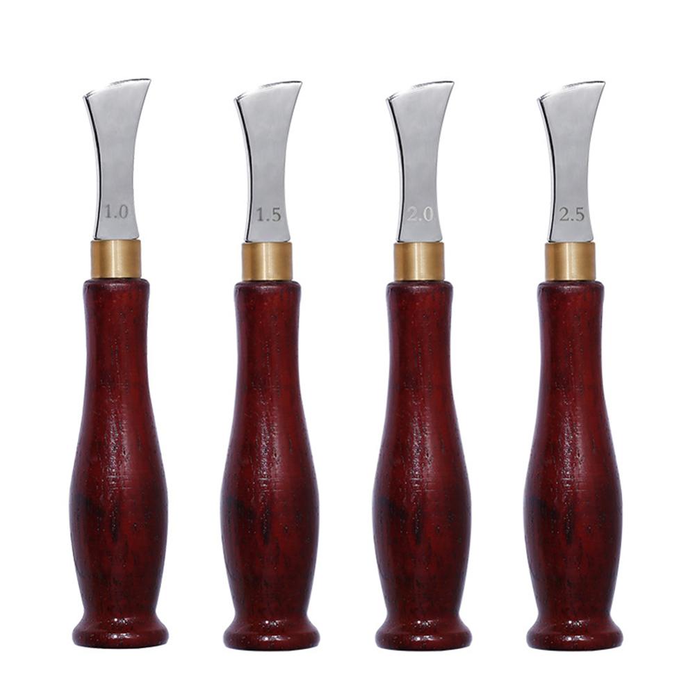 1.0-2.5mm Lederen Boog Rand Sector Ondiepe Groef Randen Koud en Warm Druk Lijn Punch Inbedding Draad Leathercraft gereedschap