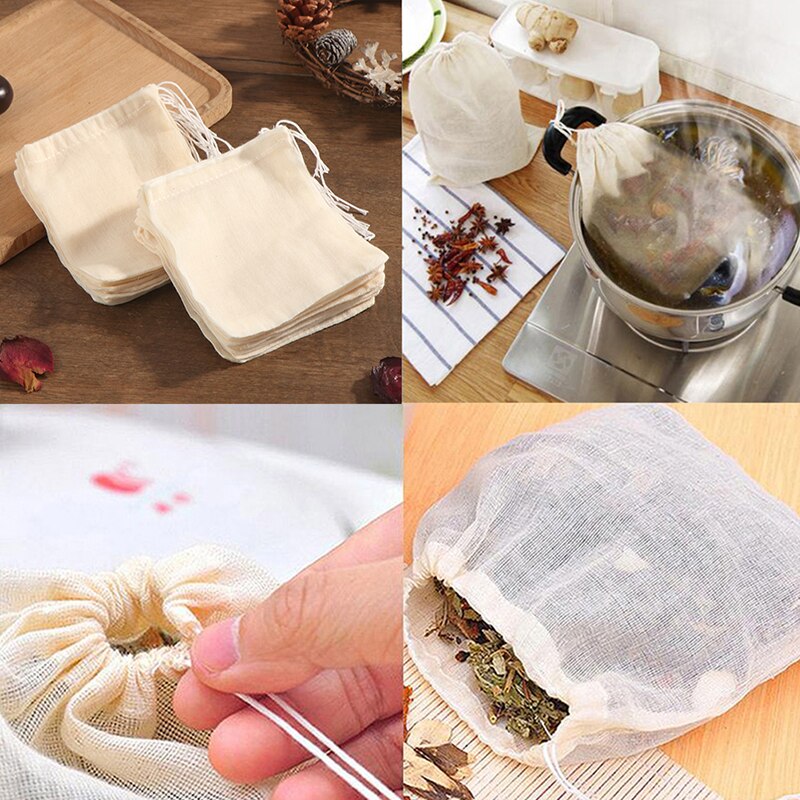 20/100 st tomma tepåsar med snöre tefilter för ört lös te soppa smaksättning matlagning tepåsar kökstillbehör