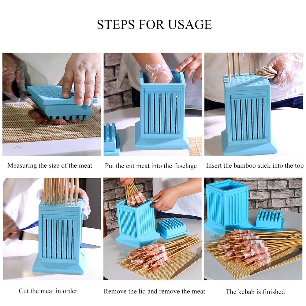 Presse à Kebab Manuelle - Moule à Brochettes Portable Pour Barbecue, Maison Ou Jardin - Design Antidérapant