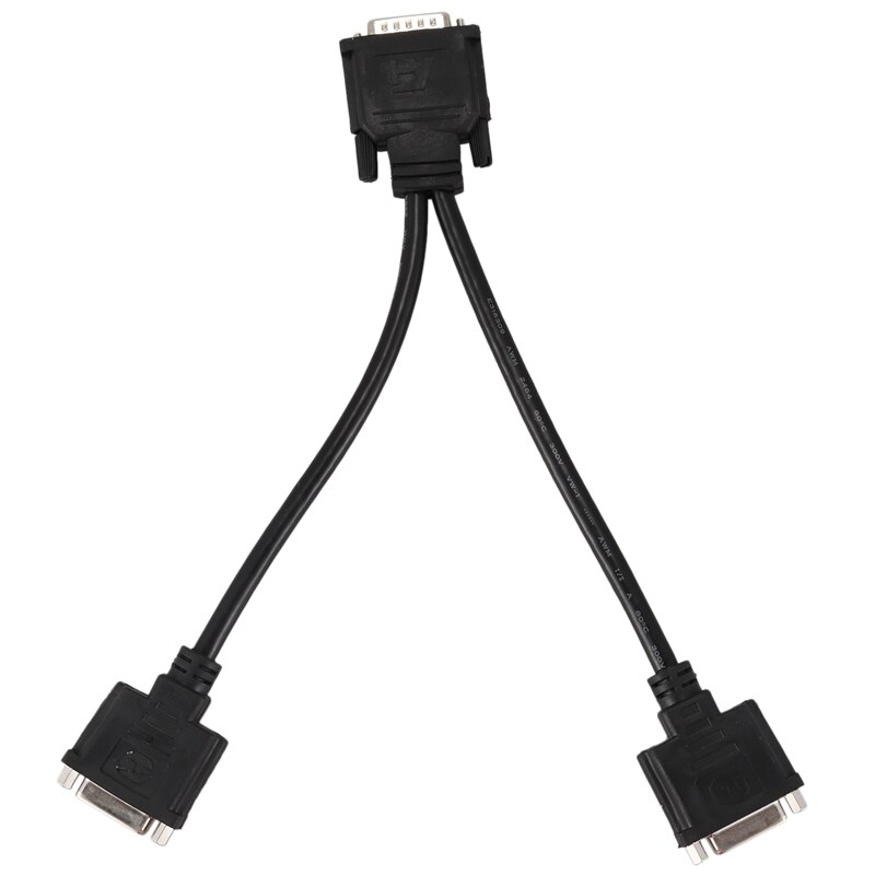 DMS-59 Male to 2 Dual Link DVI-I 24+5 Pin Splitter Adapter Cable
