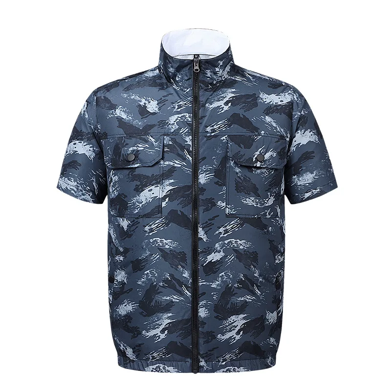 Sommer Kühle Fan Weste Frauen männer Eis Weste Camping Ladung Klimaanlage Kleidung Kühlung Weste Wandern Klettern Arbeit Jacke: XXXL / Braun