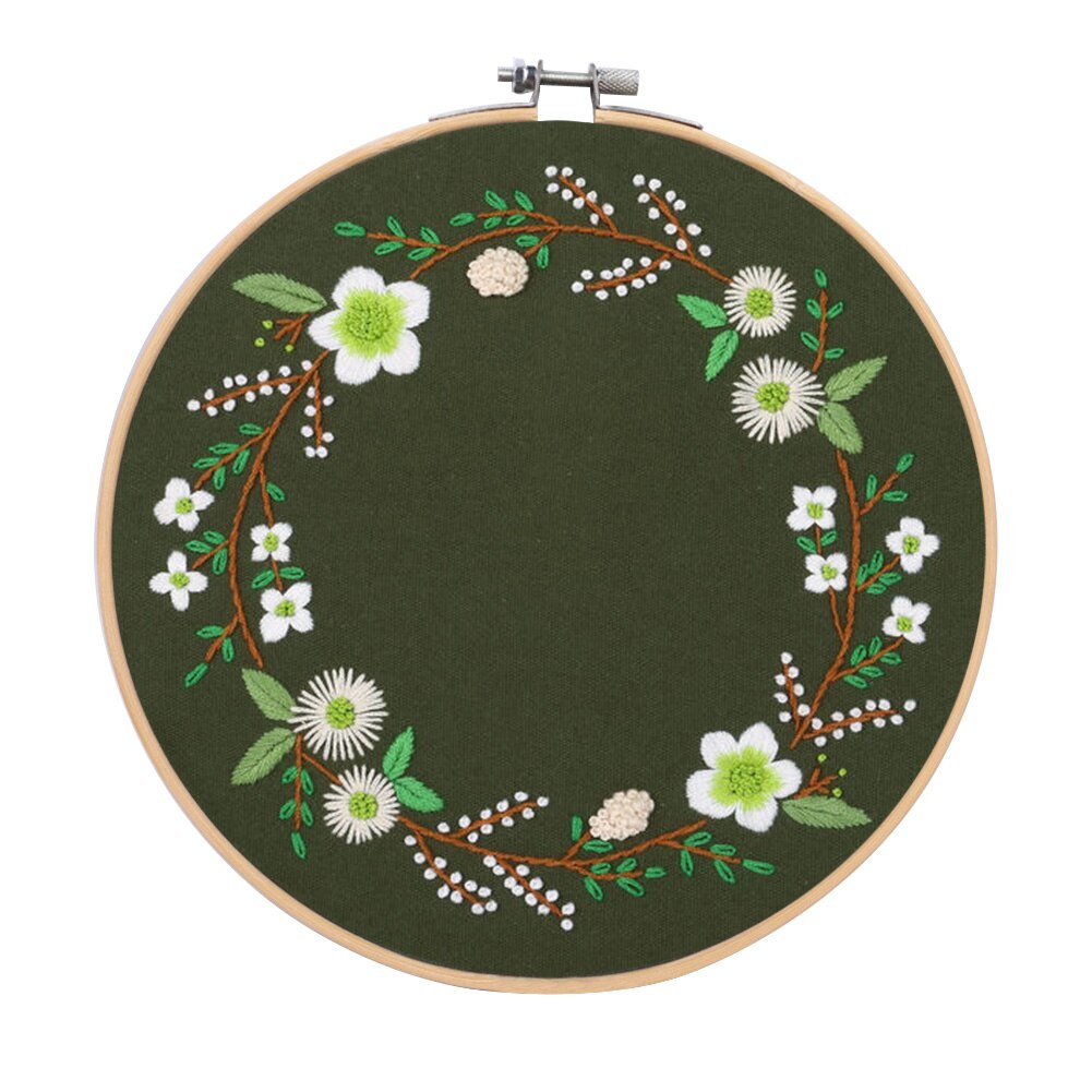 Handwork Needlework Plants Pattern Threads Tools Home Decoration Cross Stitch Embroidery Flowers DIY Starter Kit Ribbon Painting: 04