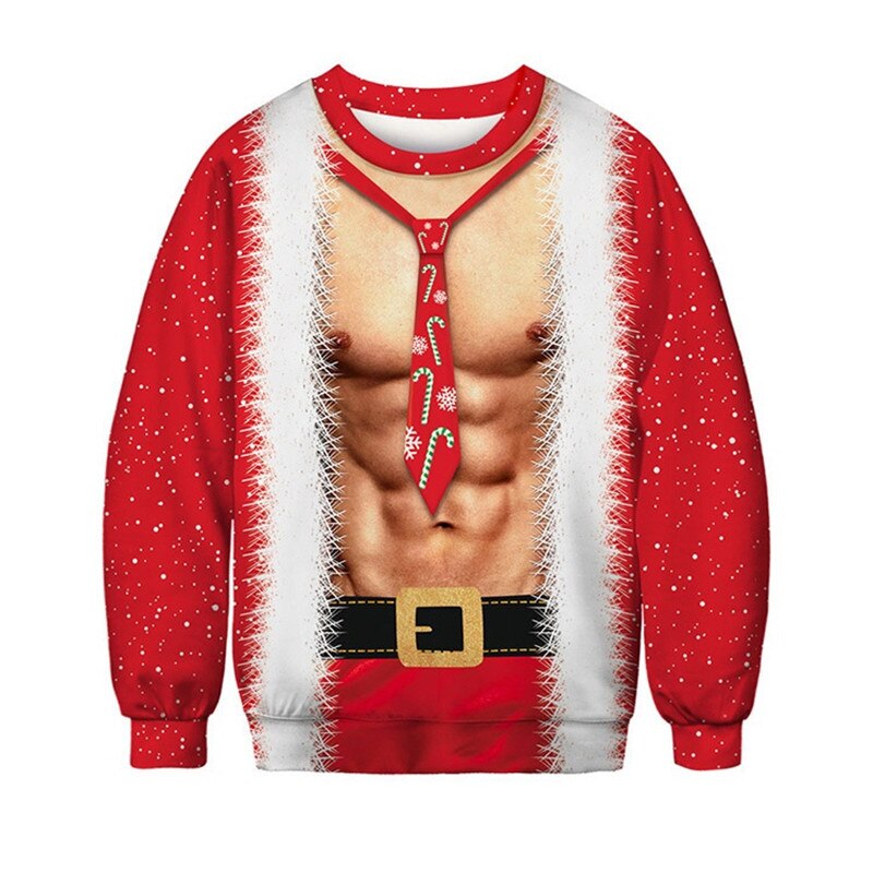 Hombres Mujeres Cosplay feo Navidad suéteres Navidad sudadera 3D divertido impreso vacaciones Navidad ropa suéter suéteres