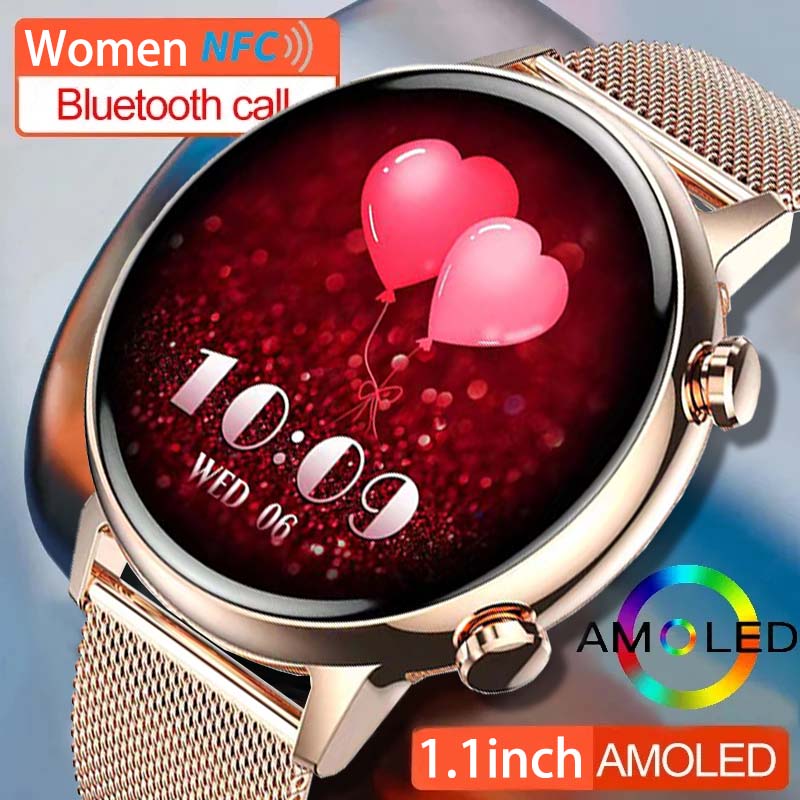 Montre intelligente étanche pour femme, écran HD AMOLED, appel Bluetooth, NDavid, santé, IP68, , 2024, 18mm