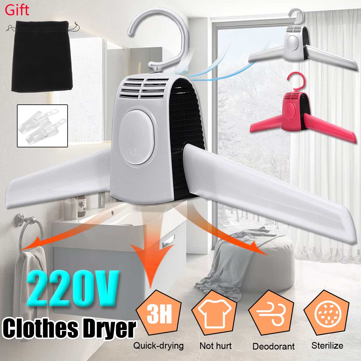 Portable Electric Clothes Dryer Shoes Clothe Rack hangers foldable Travel Available Clothing Shoes Heater Electric Dryer machine