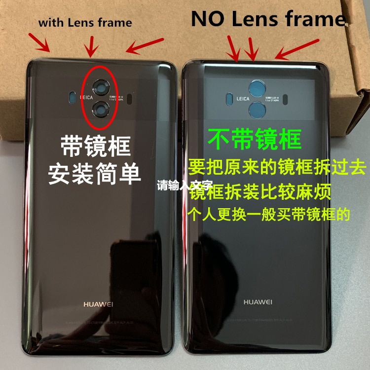 Original huawei companheiro 10 pro habitação bateria de vidro volta capa traseira porta caso peça substituição com moldura lente + ferramentas gratuitas