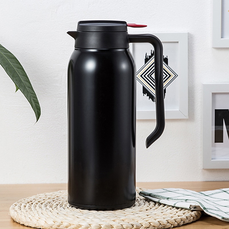 Stainless Steel Thermal Coffee Carafe, Double Walled Vacuum Thermos with Leak Proof, 12 Hour Heat Retention, 1.5 Litre 50 oz