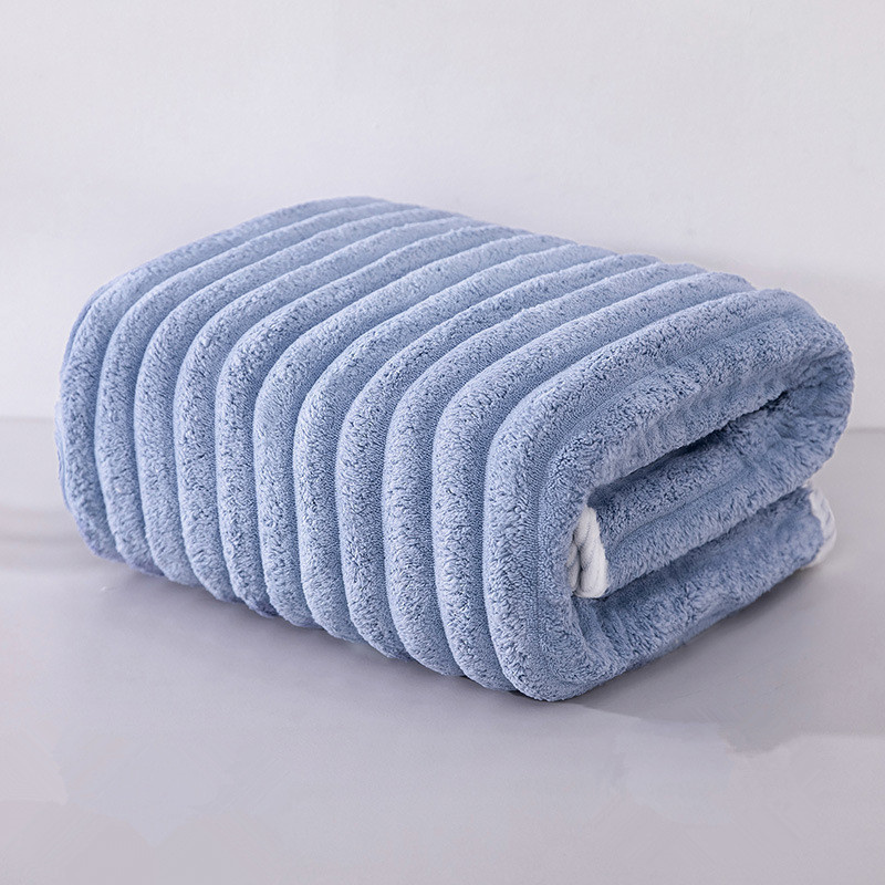 Toalla de baño agrandada y engrosada, adecuada para mujeres, se puede envolver en toallas absorbentes de algodón, pareja, coral adulto: XS / 24 #
