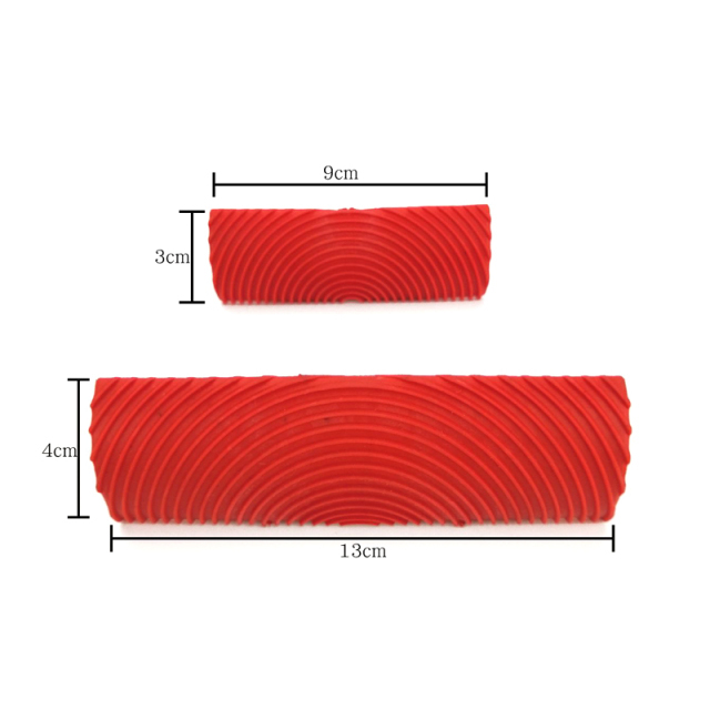 Rubber Wood Grain Paint Roller Imitation Wood Grain Pattern Paint Brush Home Decor Art Embossing DIY Wall Painting Tool: creamy-white