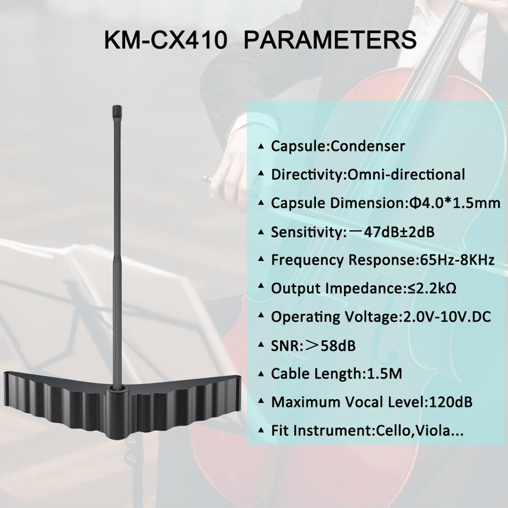 KIMAFUN Mini Musical Instrument Mic Cello special microphone stage performance wired instrument microphone
