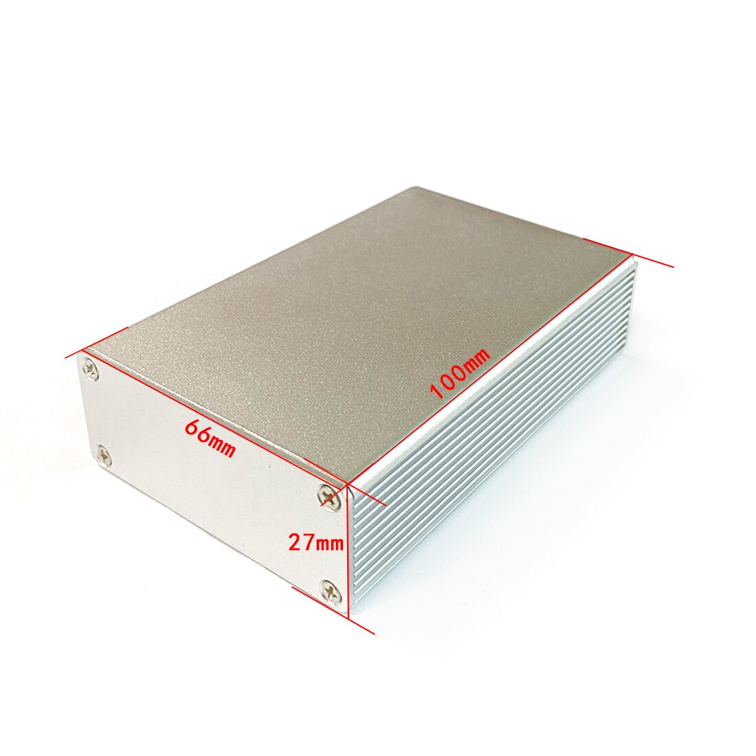 Caja de aluminio, carcasa eléctrica, bricolaje, 27mm (1,06 &quot;)(H) x66 mm (2,59&quot;)(W) x100 mm (3,93 &quot;)(L),
