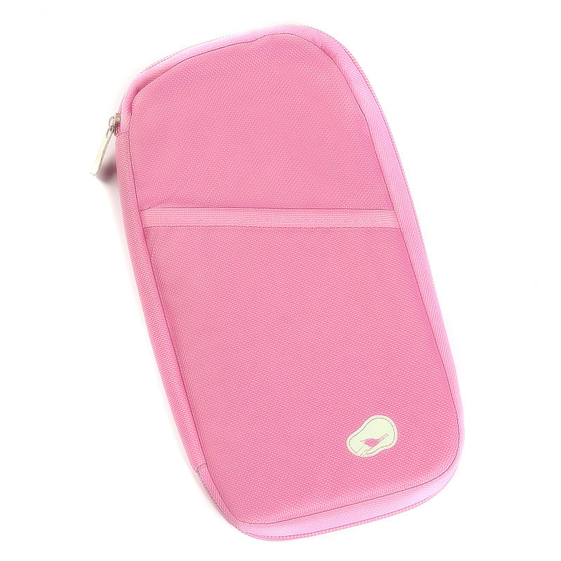 Travel Passport Wallet Passport Holder Multi-Function Ticket Credit Card Package ID Document Multi-Card Storage Pack Clutch: pink