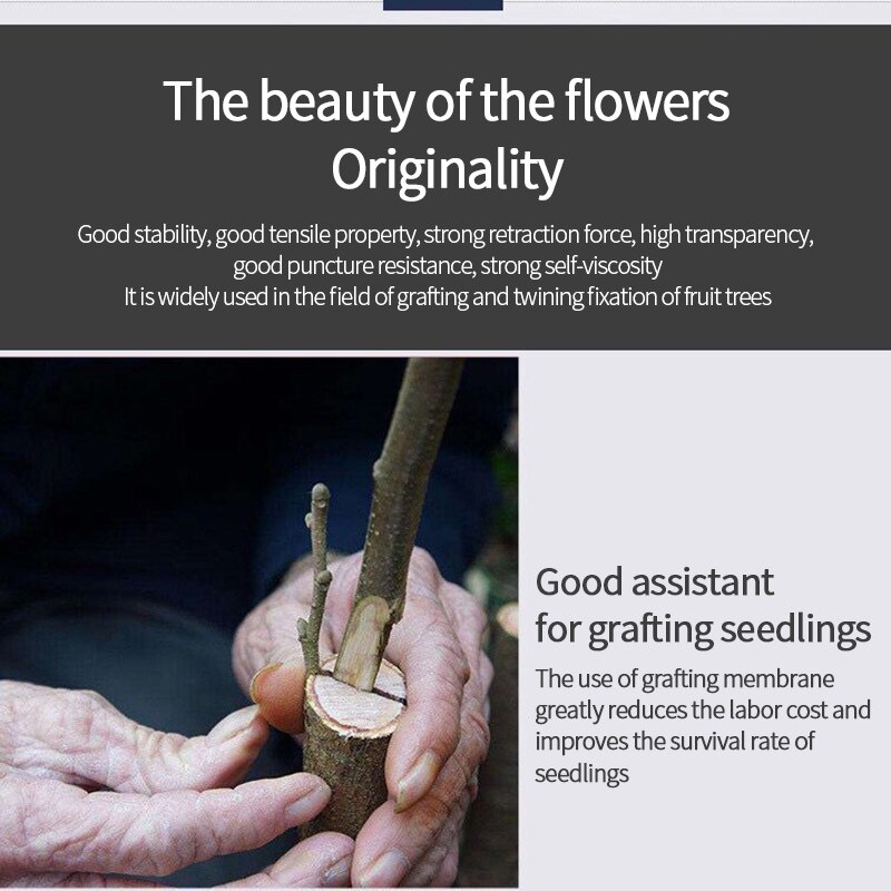 3cm Grafting Tape Film Self-Adhesive Portable Garden Tree Seedling Grafting Supplies