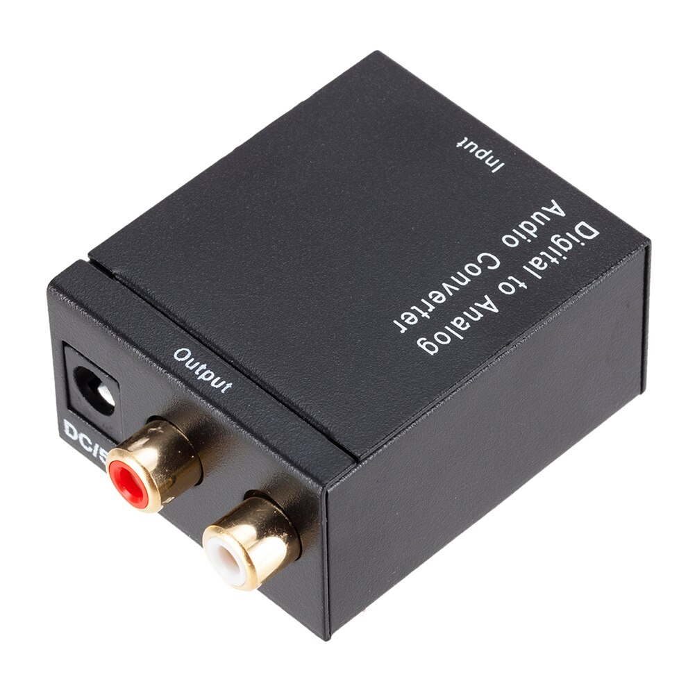 Audio Converter Digital Optical Fiber Toslink Lightweight Amplifier Easily Carrying Coaxial to Analog RCA R/L Decoder