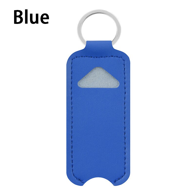 Lipstick Lipgloss Tas Sleutelhanger Sleutelhanger Draagbare Lippenbalsem Fles Verpakking Cover Cosmetische Container: Blue