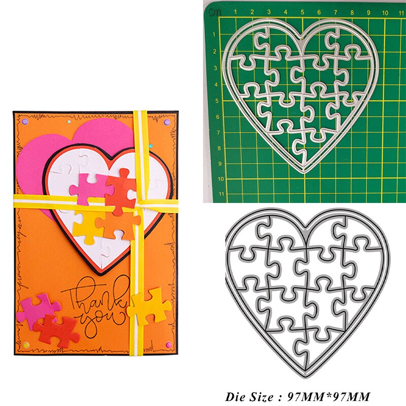 Abstract Jigsaw Rectangle Puzzle Metal Cutting Dies Cut Die for DIY Scrapbooking Paper Crafts Handmade Album Cards Template 2022: 1