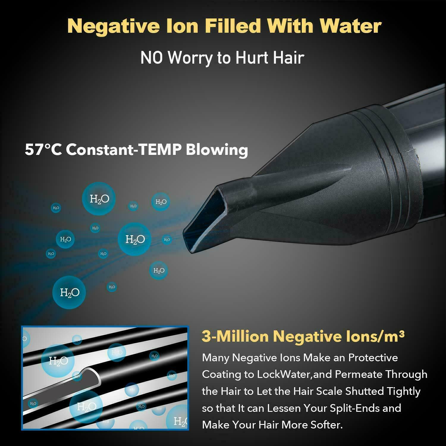 220V Hair Dryer Strong Power Barber Salon Styling Tools Cold Air Blow Dryer For Salons and household EU Plug