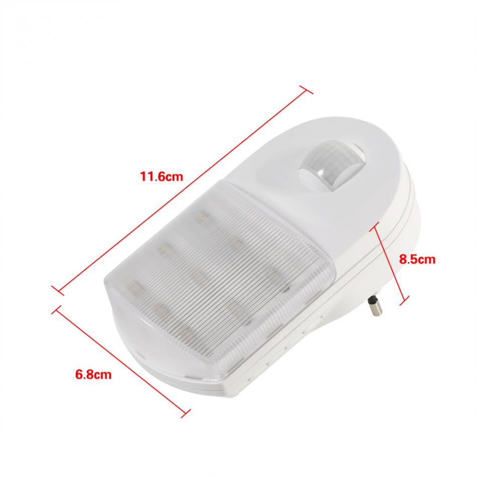 Motion Sensor Led Night Light Super Bright Plug In Pir Sensor LAMP 9 Leds Luminaria Bedroom Hallway LED Wall Light Nightlight