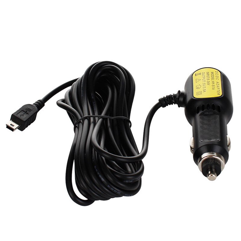 mini USB Car Charger with 2 USB Port for Car DVR Camera GPS 3.5meter 5V 3.5A Curved