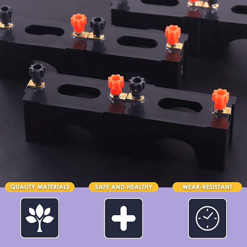 10Pcs Series or Parallel D Battery Holder Kit, Perfect for Physics Laboratory, School Electronic Experimenting, Great